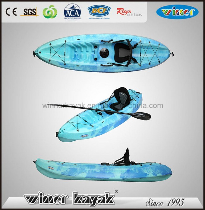 Recreational One Person Sit on Top Plastic PE Boat Image1