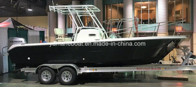Fiberglass Center Console Fishing Boat with Hard Top Image1