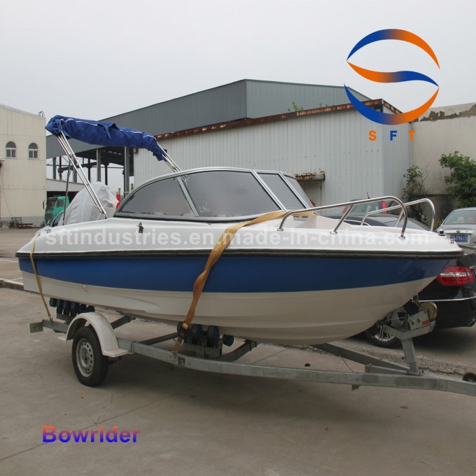 5.38m Fiberglass FRP Bowrider Speed Motor Fishing Boat Image1