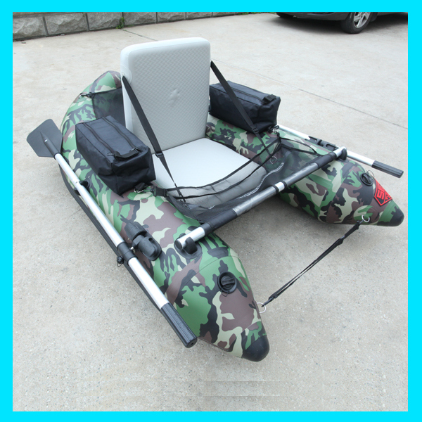 Inflatable Army Camouflage Small Fishing Boat for 1 Person Image1
