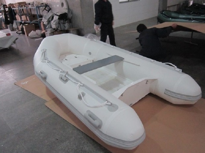 2.8m Pure White Fiberglass Rib Boat for Fishing and Sports Image1