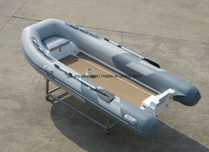 Aqualand 13feet 4m Inflatable Dinghy/River Boat/Rescue Boat/Fishing Boat (rib400A) Image1