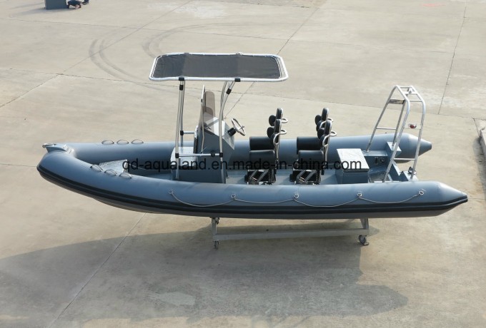 Aqualand 21feet 6.4m Fiberglass Sports Inflatable Boat/Dive/Diving/Rescue/Patrol/Military Rib Boat ( Image1