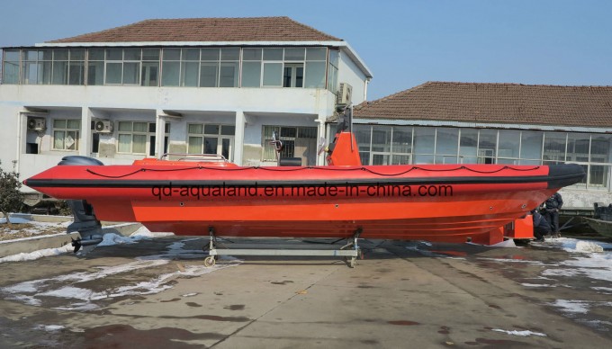 Aqualand 35feet 10.5m Fiberglass Rigid Inflatable Rescue/Patrol/Military/Rib Motor Boat (rib1050) Image1