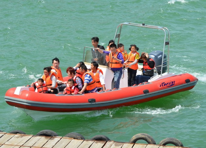 Funsor PVC/Hypalon Inflatable Boat /Fiberglass Boat (22F) Image1