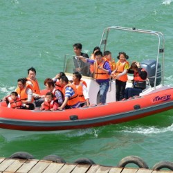 Funsor PVC/Hypalon Inflatable Boat /Fiberglass Boat (22F)