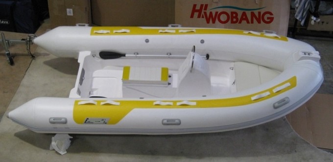 3.8m PVC Tube/Fiberglass Hall Rigid Inflatable Boat Image1