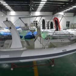 Rigid Fishing Boat (5.5m, white&light grey)