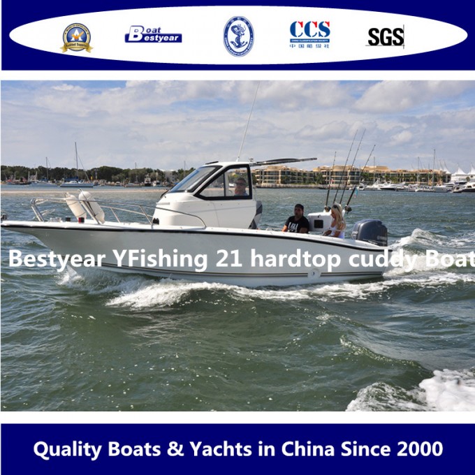 Bestyear Fiberglass Fishing Boat Yfishing 21 Hardtop Cuddy Boat Image1