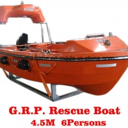 4.5m Fast Rescue Boat for Sale, Marine Life Boat, Solas Fiberglass Rescue Boat
