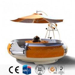 Pontoon Fiberglass Boat for BBQ Donut