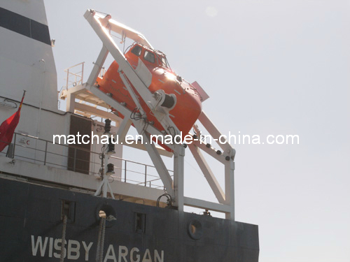 Launching Appliance and Fiberglass Free Fall Life Boat Lifesaving Image1