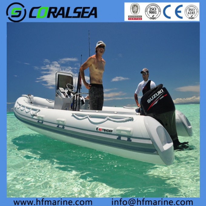 Inflatable Boat Rigid Fiberglass Tender Boats for Sale Hsf580 Image1
