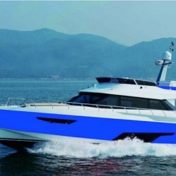 Hq 50FT Speed Boat Diesel Engine FRP Fiberglass Luxury Yacht