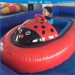Inflatable Bumper Boat Powred by Battery 12V 33ah for 1-2 Kids with FRP Body and PVC Tarpaulin Tube