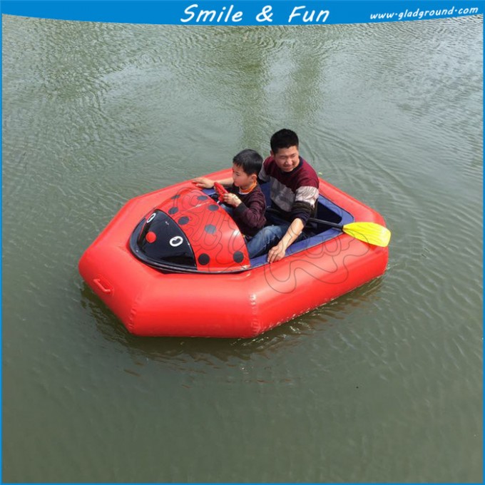 Bumper Boat for Adult Powred by Battery 12V 33ah for 1-2 Kids with FRP Body and PVC Tarpaulin Tube Image1