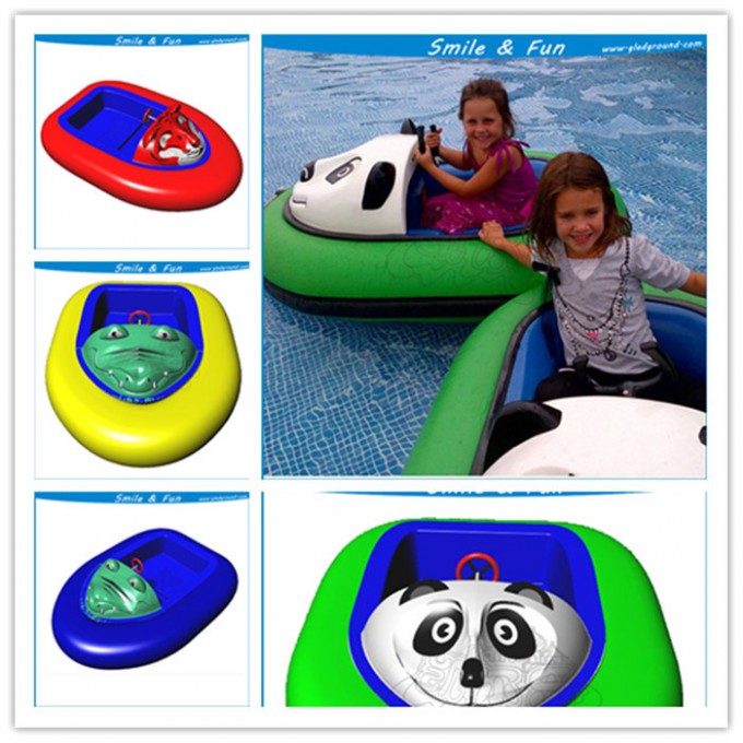 Inflatable Bumper Boat Powered for 1-2 Kids with FRP Body Image1