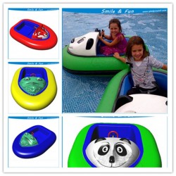 Inflatable Bumper Boat Powered for 1-2 Kids with FRP Body