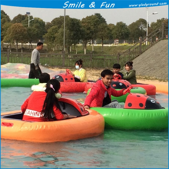 Water FRP Bumper Boat Powred by Battery 12V 33ah for 1-2 Kids with FRP Body and PVC Tarpaulin Tube Image1