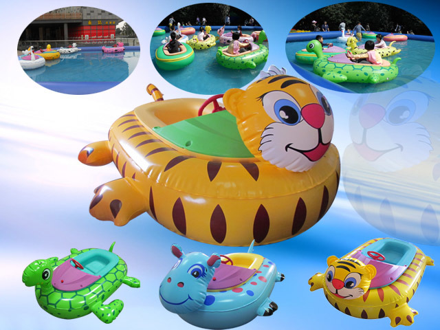 Water Amusement Park Inflatable Battery Powerd Boat for Kids Game Toy (FLBB) Image1