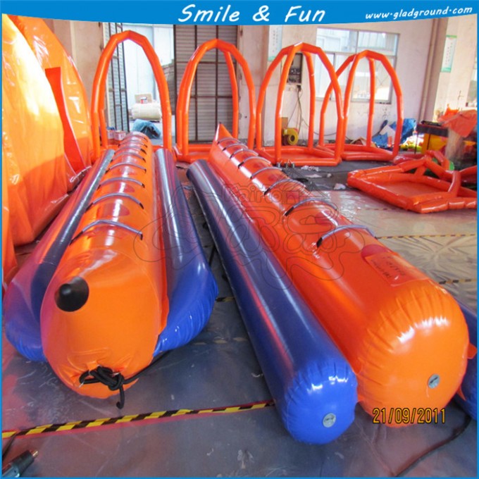 2-8 Persons Ocean Inflatable Water Banana Boat with 2 Tubes Image1