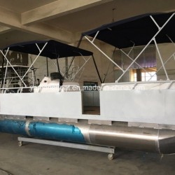 20FT Aluminum Catamaran Pontoon Boat with Motor