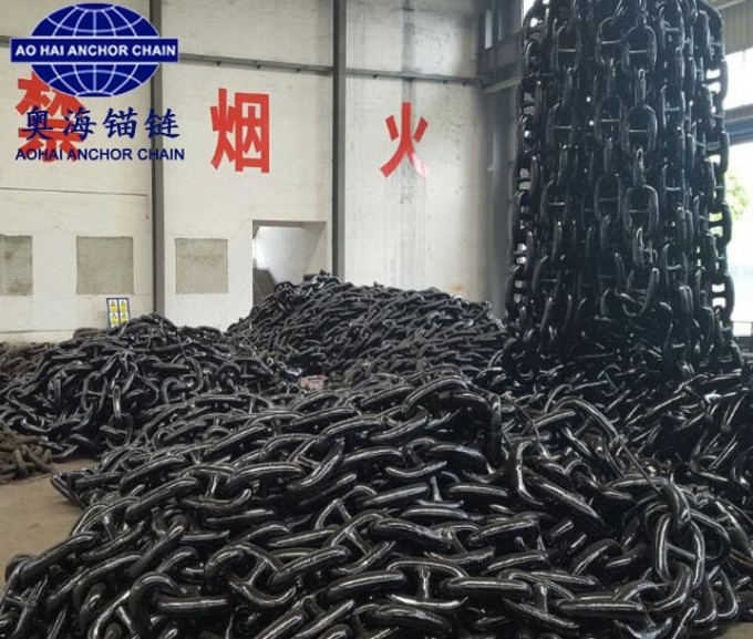 Black Painted Marine Anchor Chain Grade One/Two/Three Image1