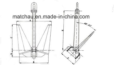 High Quality Marine Stockless High Holding Power Anchor Image1