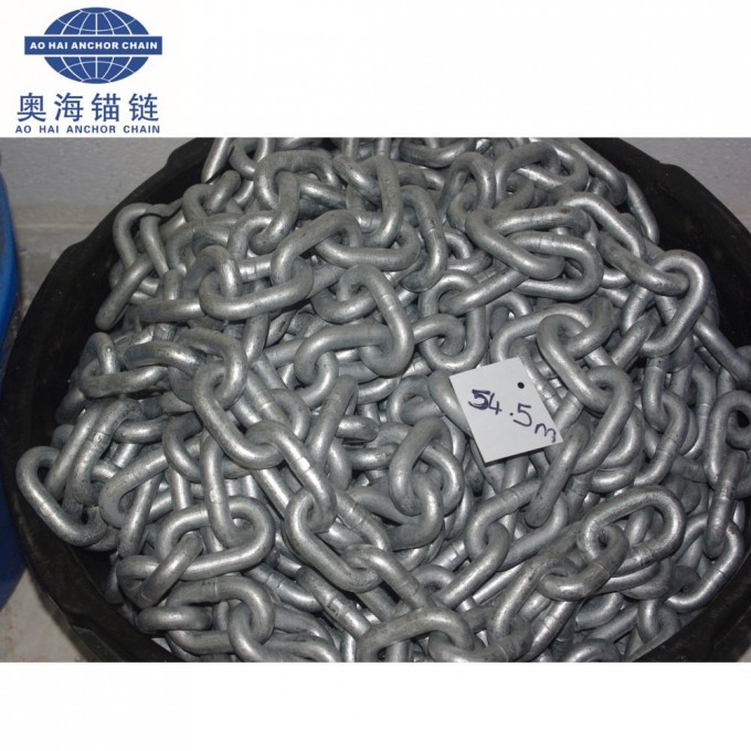 Smooth Welded Electric Galvanized Marine Shot Chain for Fishing Boat Image1
