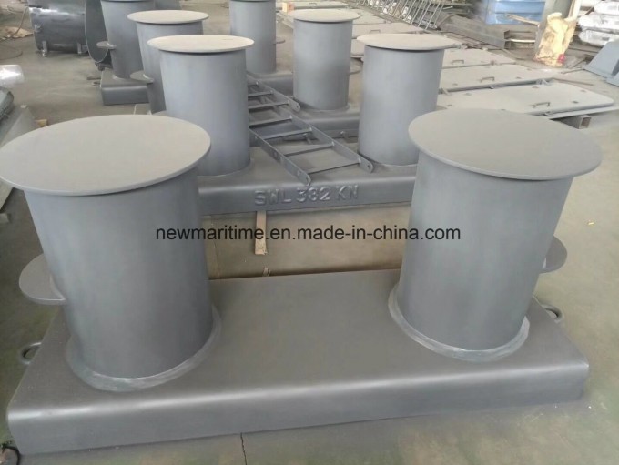 Marine JIS F 2001-1990 Boat Ship Double Bitts Mooring Bollard Image1