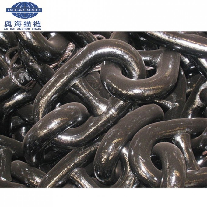 USD900 Per Ton U3 K3 Dia 17.5-162mm Metal Color Self Color Stud Marine Anchor Chain Image1