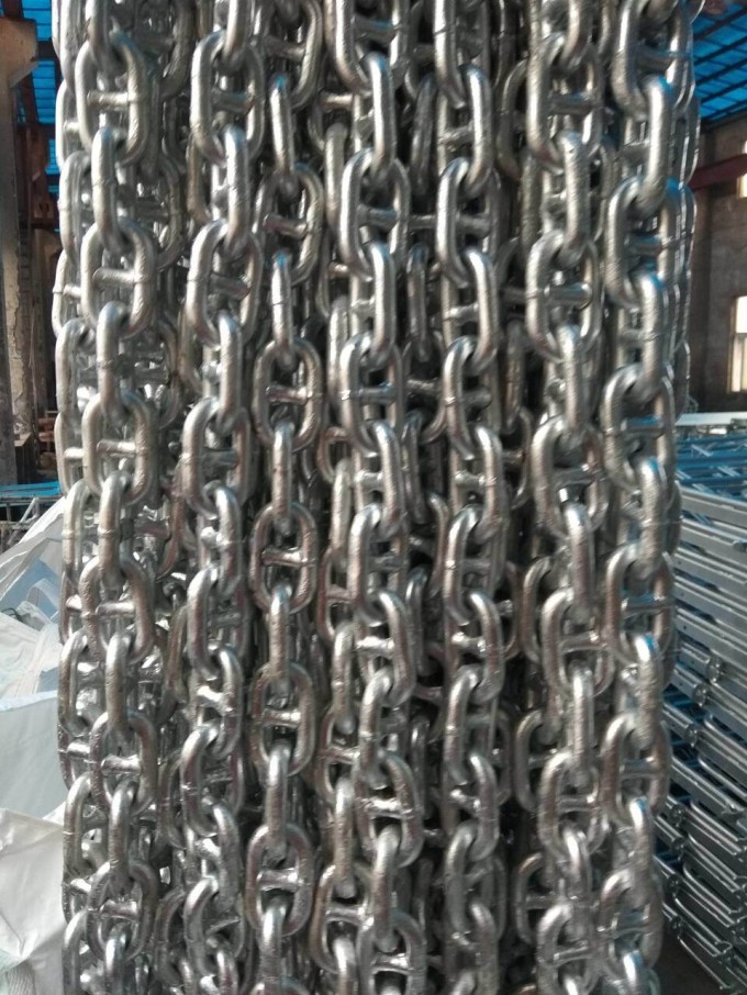 87mm Black Painted Anchor Chain Marine Ship Image1