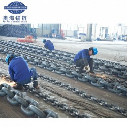 Black Painted Stud Link Marine Ship Anchor Chain with ABS Lr BV Certificate