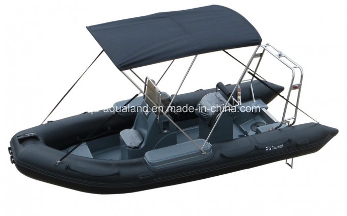 Aqualand 17.5feet 5.4m Fiberglass Rigid Inflatable Patrol/Rib Diving Rescuesorts Motor Boat (RIB540A Image1