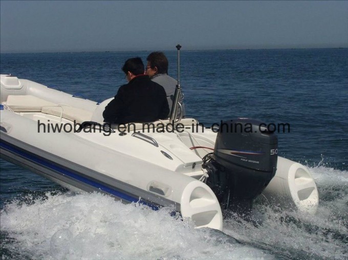 Eye-Catching Design Best Selling Motor Fiberglass Rib Boat Image1