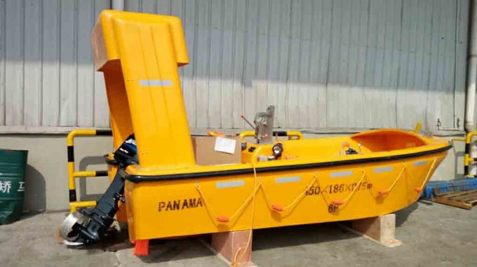 Solas Approved 6persons Rescue Boat with Outboard Engine/Single Arm Davit Image1