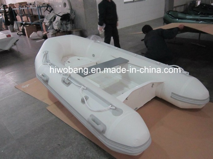 2018 Attractive White 270cm Fiberglass Hull Inflatable Boat Sea Walker Boat with Ce China Image1