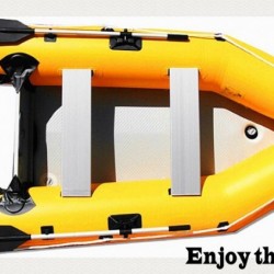 Yellow 0.9mm PVC Versatile Inflatable Boat for Fishing and Recreation