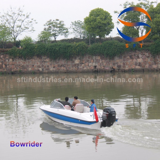 5.38m FRP Fiberglass Speed Motor Fishing Bowrider China Outboard Engine Image1