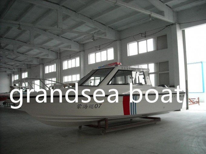 26FT Fiberglass Outboard Engine/Motor Model Police Boat/Motor Boat for Sale Image1