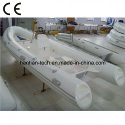 Deep-V Fiberglass Rigid Inflatable Boat for 6p with CE (RIB400)
