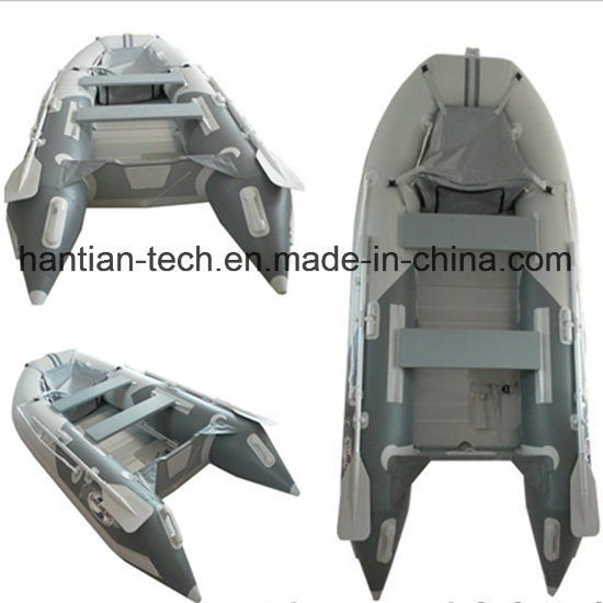 Gray CE Inflatable Speed Boat for 6 People (HT380) Image1