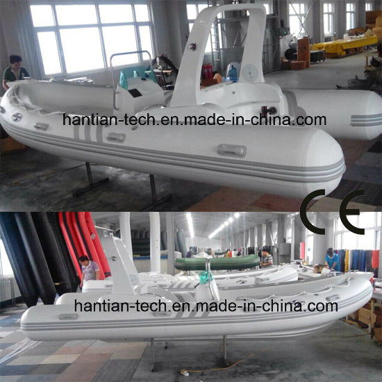 CE Fiberglass Hull Inflatable Rescue Boat for 6p (RIB360) Image1