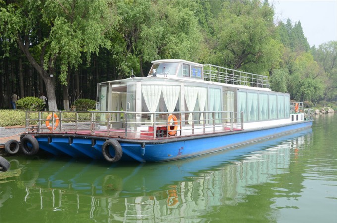 Luxurious Tourism Steel Material Barge Passenger Crew Boats for Sale Image1