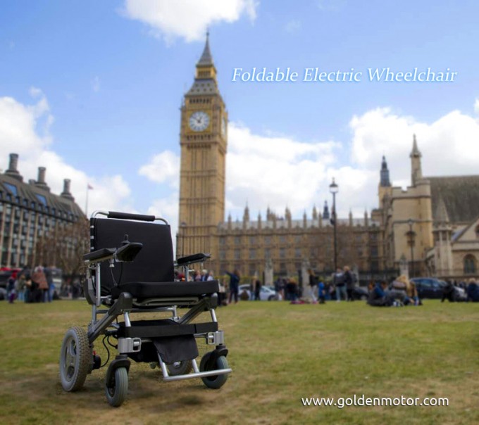 FDA 8 Inch Light Weight Brushlesss Foldable Powerful Electric Wheelchair Power Wheelchair Image1