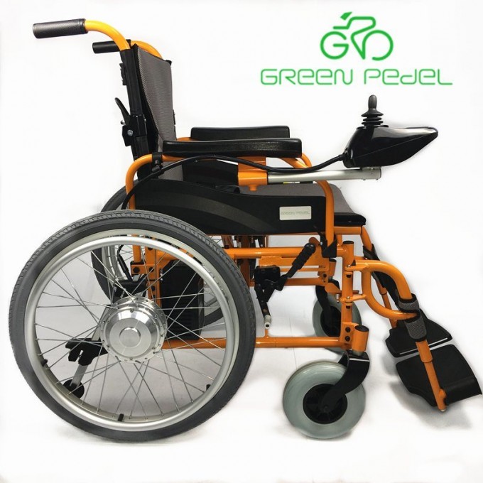 Greenpedel 2018 24V 250W Foldable Handicapped Electric Joystick Wheelchair Image1