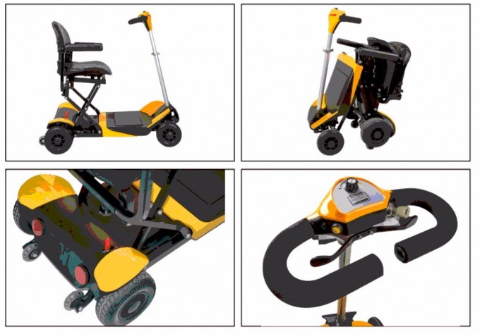 Red Blue Yellow White Folding Electric Scooter for Old People Image1