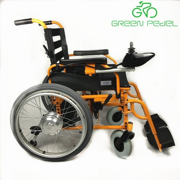 Greenpedel 24V 250W Lightweight Electric Folding Wheelchair Image1