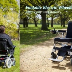 FDA 12 Inch Black Brushless Electric Wheelchair with LiFePO4 Battery