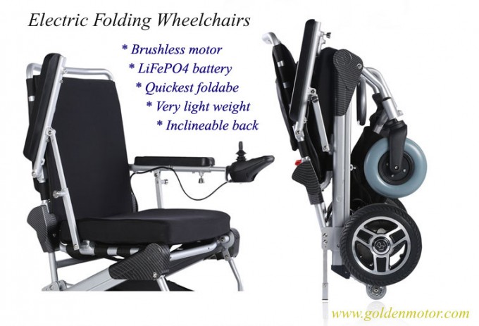 8′′ 10′′ 12′′ Light Weight Brushless Power Electric Wheelchair Image1